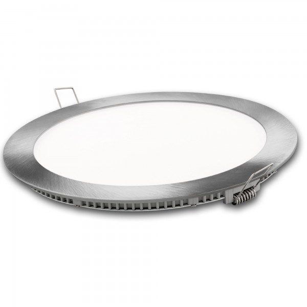 Downlight led redondo plata 12w.calida