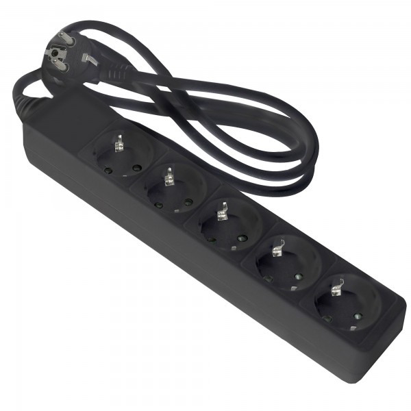 Base onlex negra 5tomas cable 1,5mt