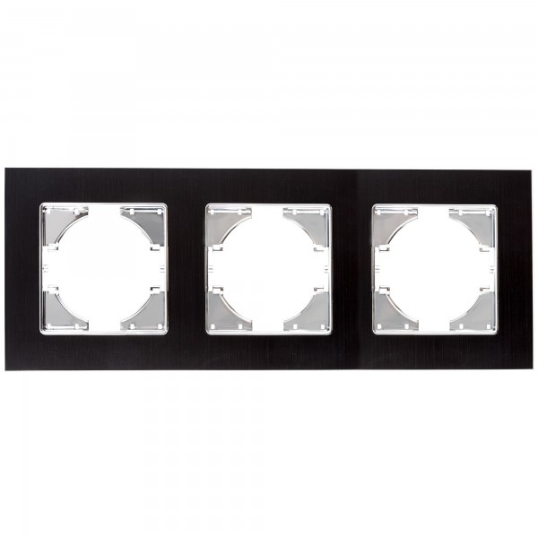 S-empot.aluminio negro marco 3elem.hori