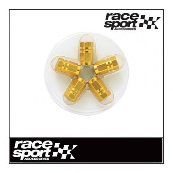 Tapones válvula aluminio hexagonal. dorado