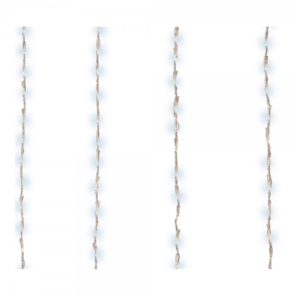 Cortina multifunción, exterior, para balcón, 220 leds, 2 x 1 m, blanco frío