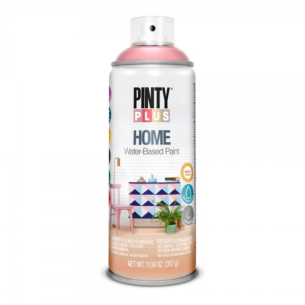 Pintura acrílica spray home water-based 520 cc ancient rose hm118 (pack 2 unidades)