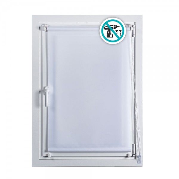 Estor enrollable clip & fix blanco nieve 75 x 180 cm