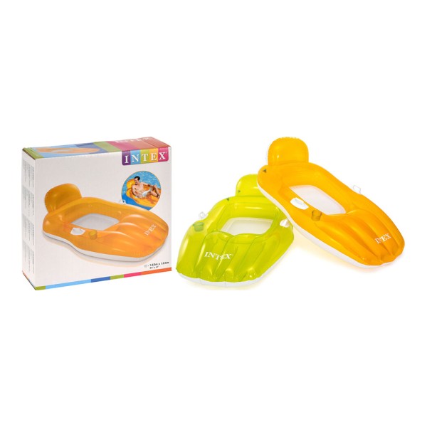 Hinchable con reposacabeza colores surtidos 163 x 104 cm