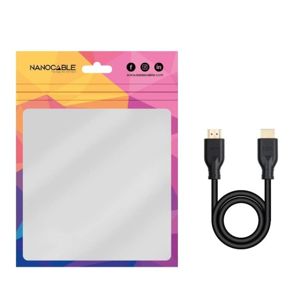 Nanocable cable hdmi v2.0 4k@60hz 18gbps ccs 1.5 m