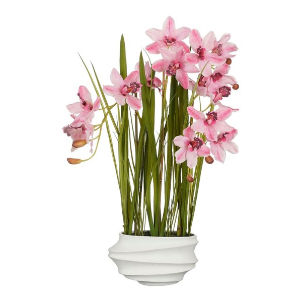 Maceta cymbidium orquidea barco rosa, 40 x 49 x 81 cm
