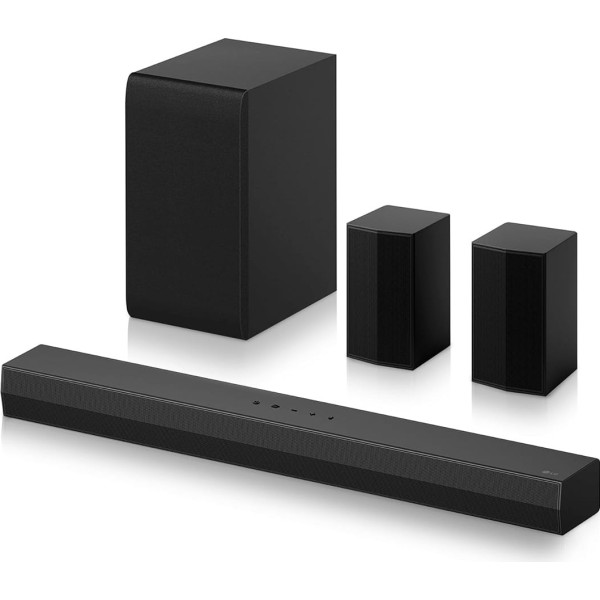 Lg s40tr black / barra de sonido con subwoofer y altavoces traseros inalámbricos 400w 4.1ch