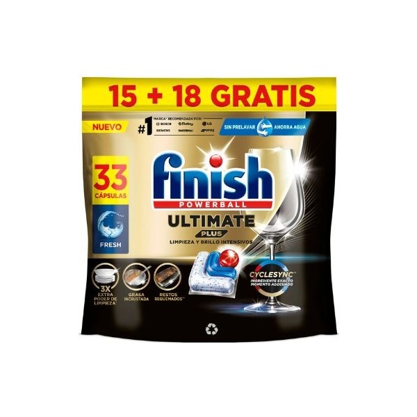 Finish lavavajillas Ultimate plus 15 + 15 GRATIS