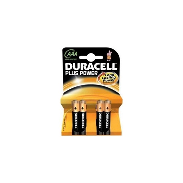 Duracell pila alcalina plus power lr3 aaa pack-4