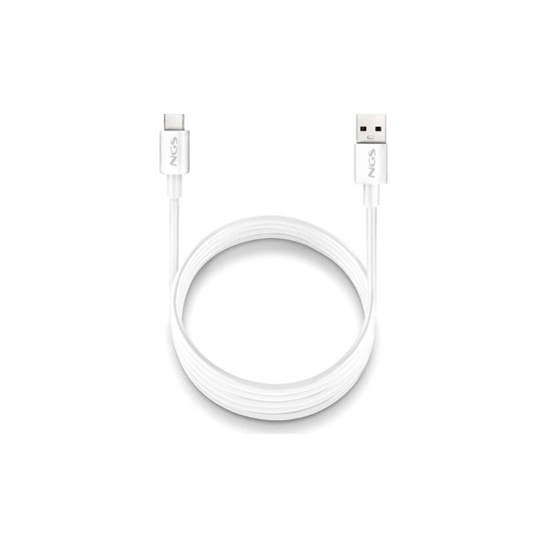 Ngs cable carga rapida usb-a a usb-c 1m blanco