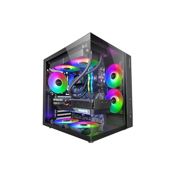 Mars gaming mcv-one atx doble cámara negro