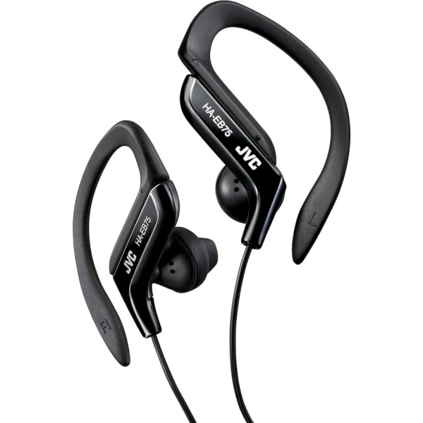 Jvc ha-eb75 black / auriculares deportivos con gancho de sujeción ajustable