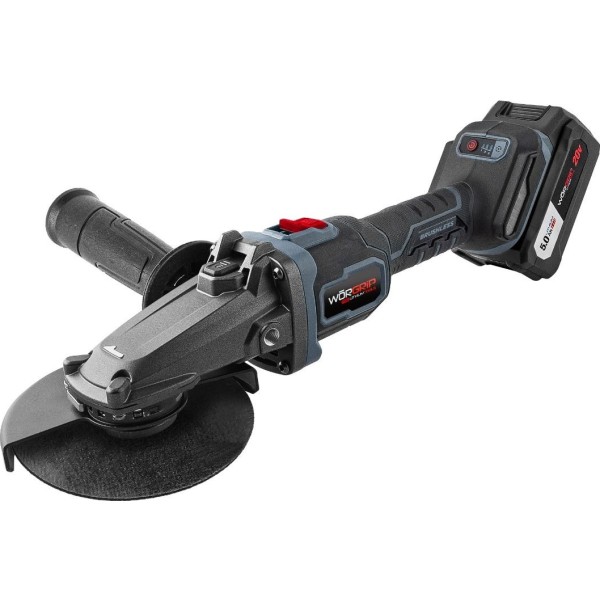Amoladora 115/125worgrip 20v. 5 ah.brush